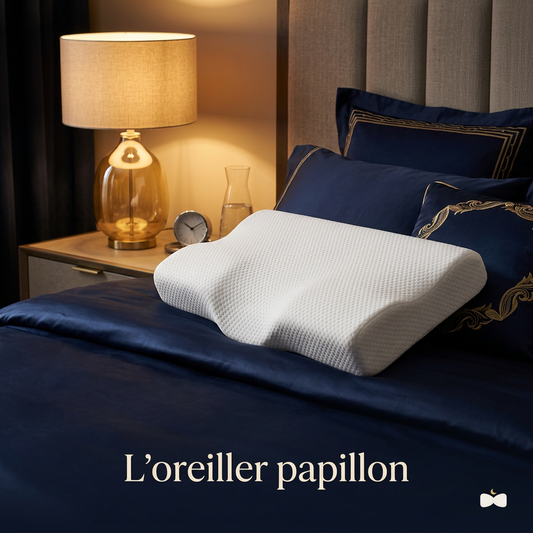 L'oreiller papillon Alinuit – Mémoire de forme, 2 hauteurs