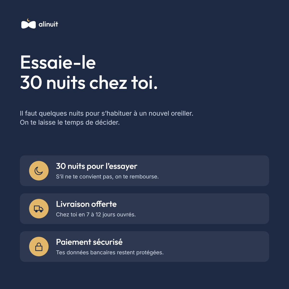 L'oreiller papillon Alinuit – Mémoire de forme, 2 hauteurs
